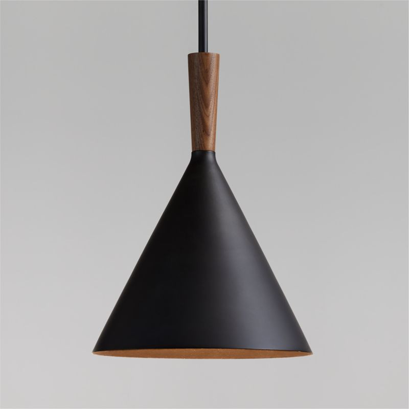 Weston Black Mid-Century Modern Pendant Light + Reviews | Crate & Barrel | Crate & Barrel