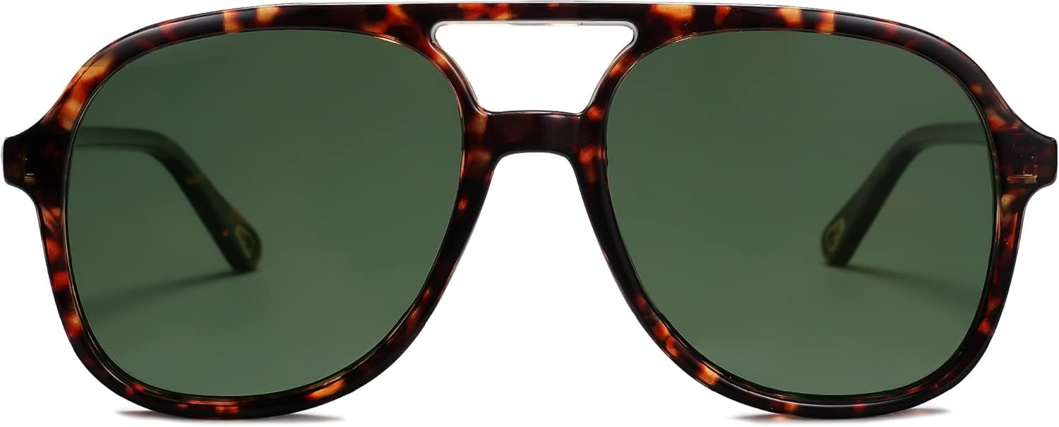 SOJOS Retro Polarized Aviator Sunglasses for Women Men Classic 70s Vintage Trendy Square Aviators | Amazon (US)
