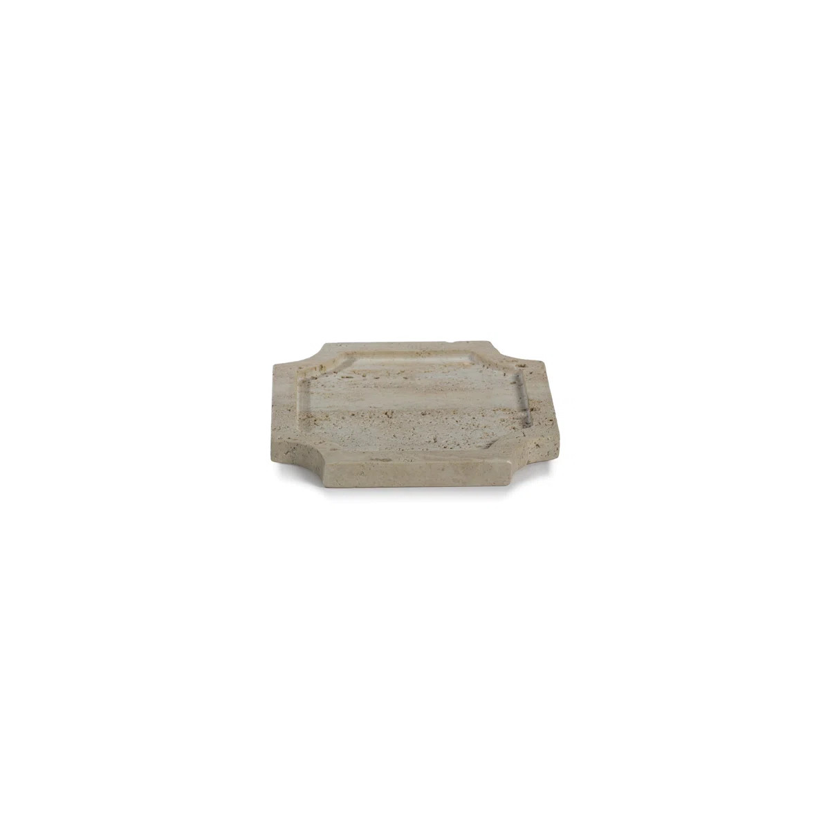 Rifah White Travertine Stone Tray | Wayfair North America