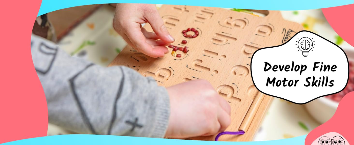 Learn to Write: Portable Wooden Alphabet Letter Tracing Sensory Pad Board - Toddler Writing Pract... | Amazon (US)