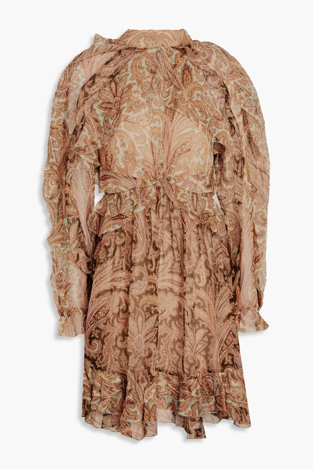 Candescent Waterfall open-back printed silk-georgette mini dress | The Outnet (US and CA)