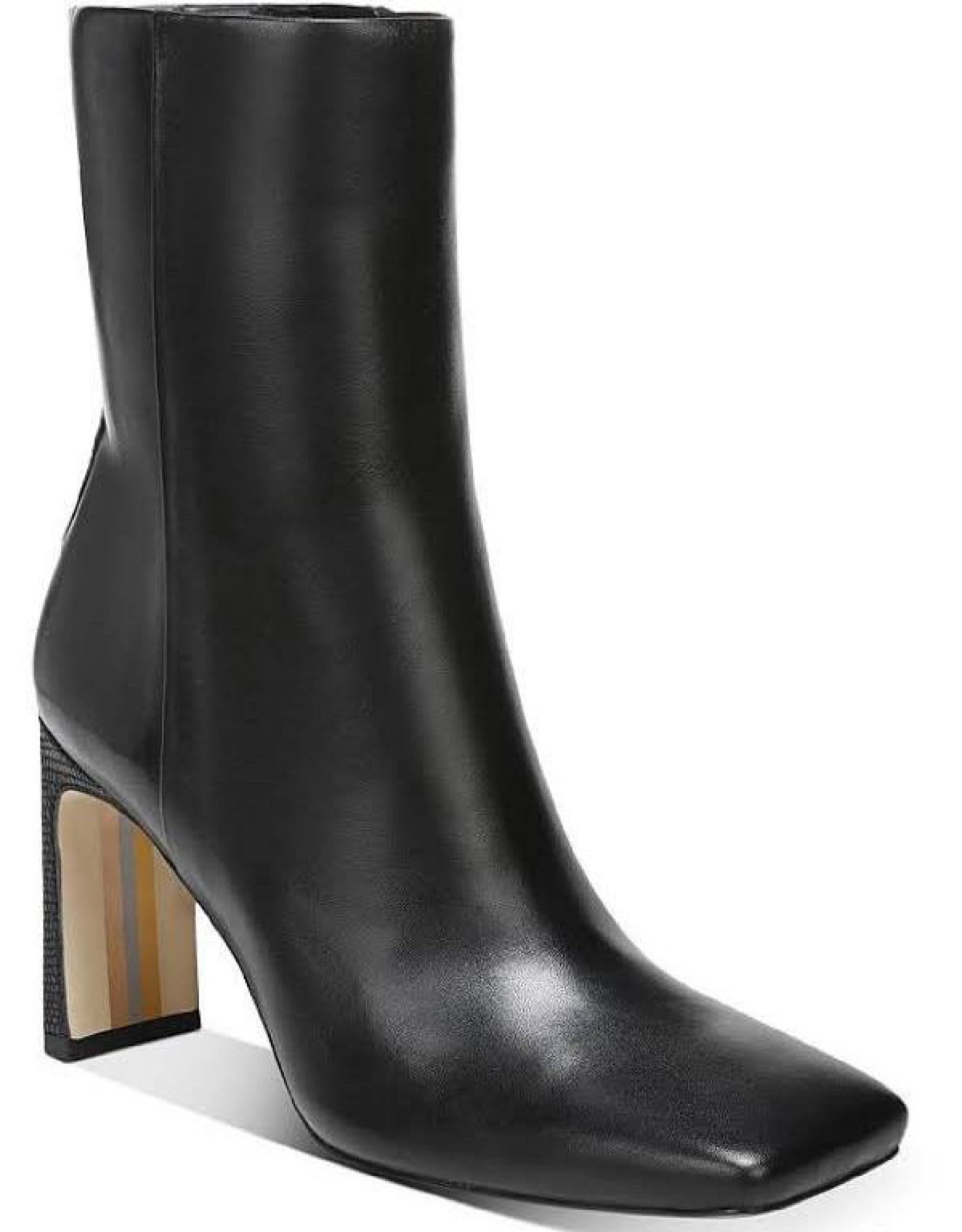 Greatest fall/winter boot of all time!!
Square toe black leather high ankle bootie. 
I got these last fall and they are SO amazing. TTS. Super comfortable (despite the heel!!) so so flattering, and i constantly get compliments on these! 

#LTKstyletip #LTKSeasonal #LTKshoecrush