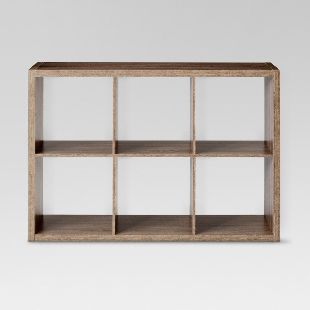13"" 6 Cube Organizer Shelf Weathered Gray - Threshold | Target