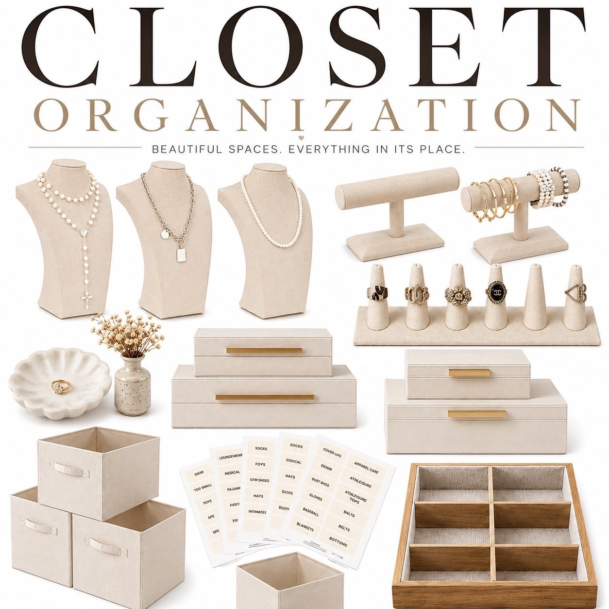 Stylish ways to keep your closet and jewelry organized.