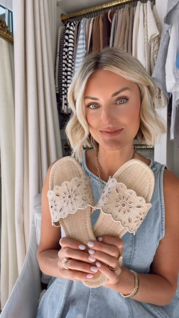 While you don’t need a ton of pairs of sandals, you need at least one good pair- and these are it! Currently they are on sale too! Been reaching for these nonstop, my favorite sandal from Target this year! Love the embroidery and scallop detail. 

Loverly grey, neutral sandals, eyelet sandals, raffia slides, Cecile slide sandals Target, sale women’s shoes, versatile neutral shoes for summer

#LTKSeasonal #LTKSaleAlert