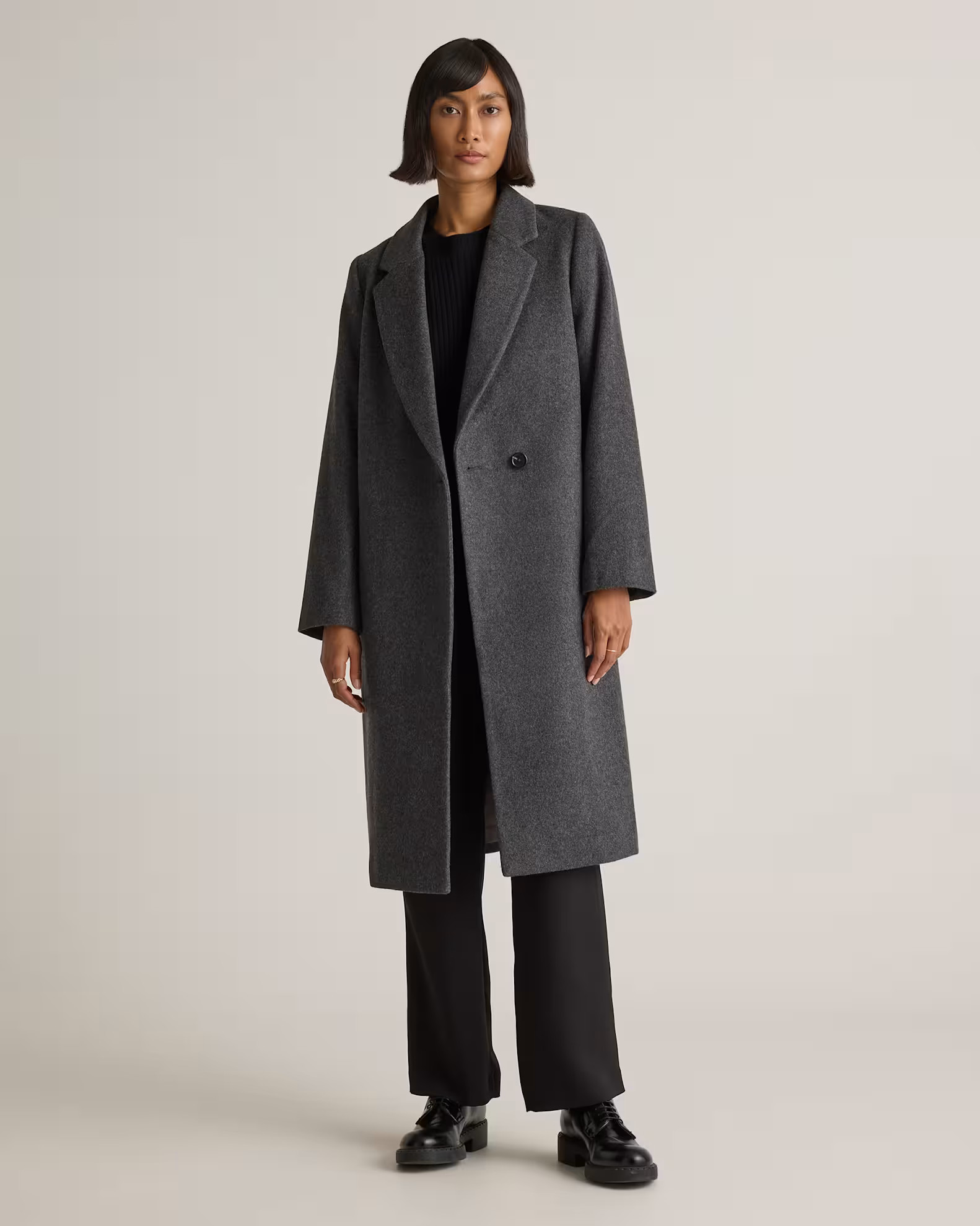 Italian Wool Classic Single-Breasted Coat | Quince