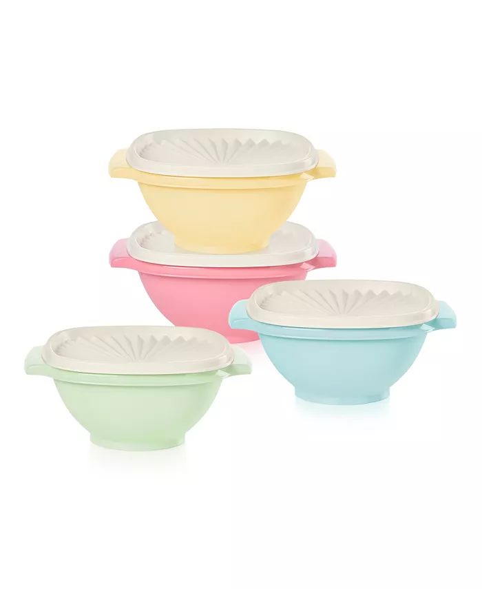 Tupperware Heritage 4 Pack Vintage 3.5 Cup Bowl Set - Macy's | Macy's