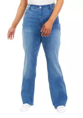 Wonderly Plus Size Elastic Waistband Denim Jeans | Belk