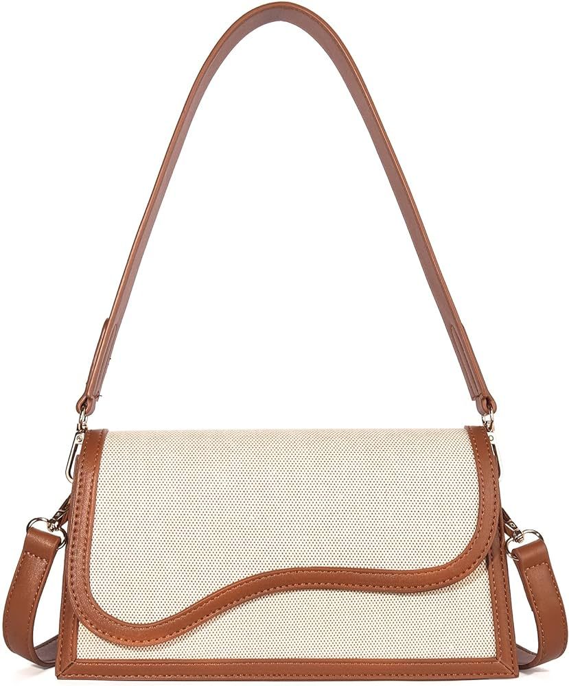 Telena Shoulder Bag for Women, Vegan Leather Women's Shoulder Purses Handbags with 2 Removable St... | Amazon (US)