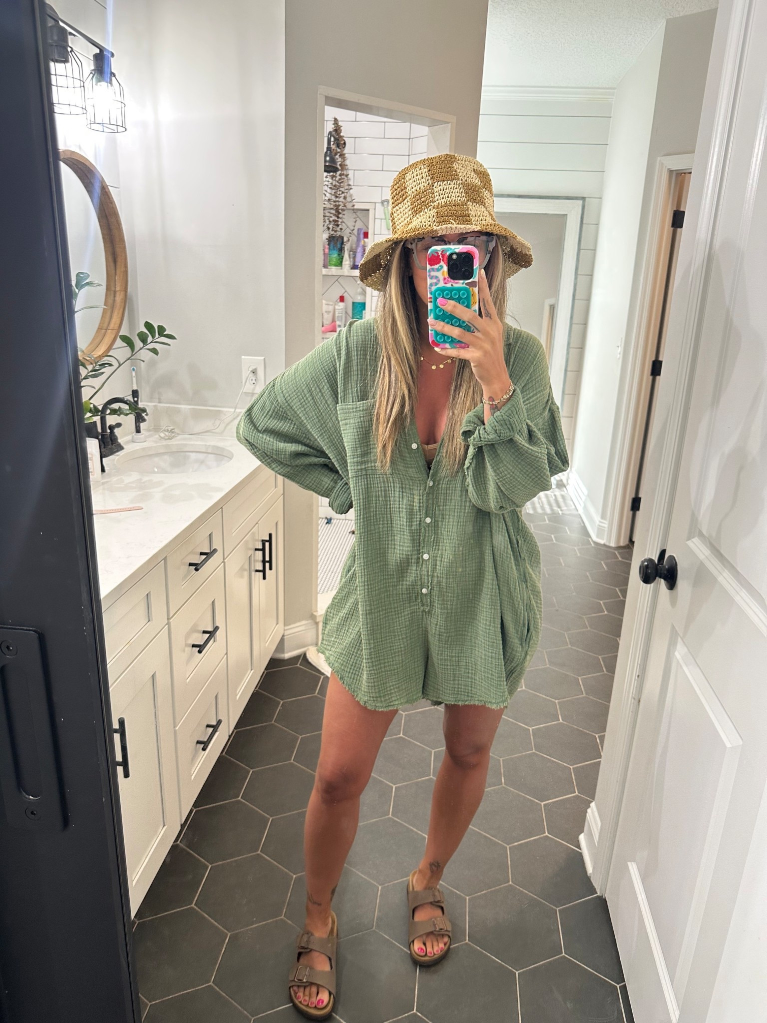Post beach day dinner outfit! Linen Romper and bucket hat duo with the comfiest Birkenstock dupe! 

*Linked some similar style rompers! 


#LTKSummerEdit #LTKStyleTip #LTKTravel