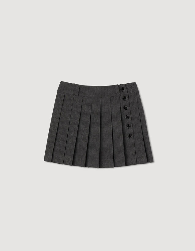 Checked mini skirt | Sandro-Paris US