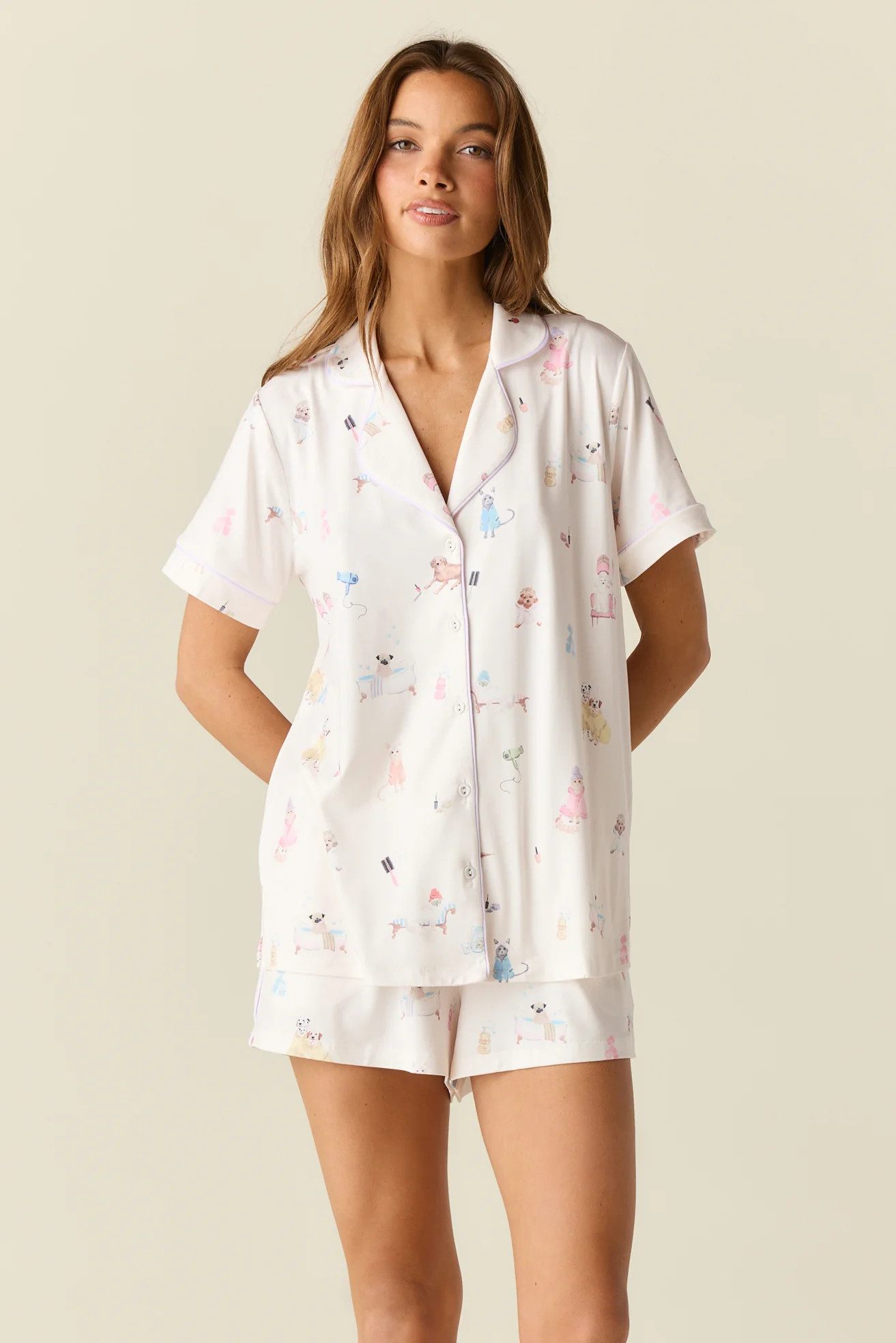 Maren Cloud Jersey PJ Set in Spa Day | MASONgrey