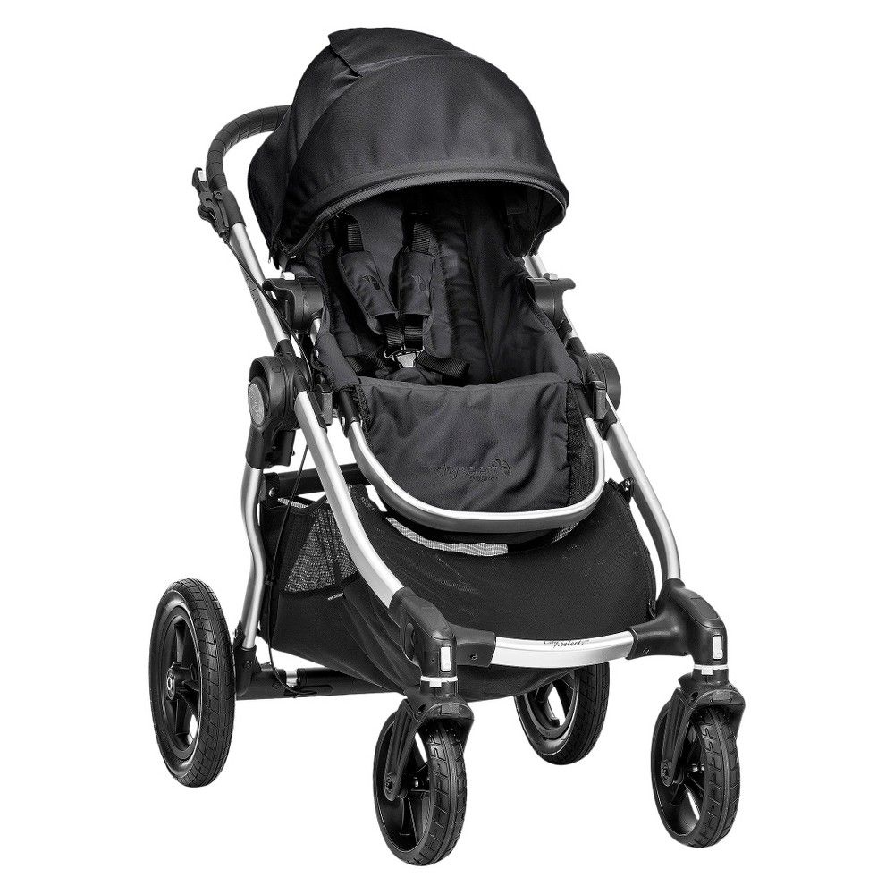 Baby Jogger City Select 4-Wheel Stroller - Onyx (Black) with Silver Frame | Target
