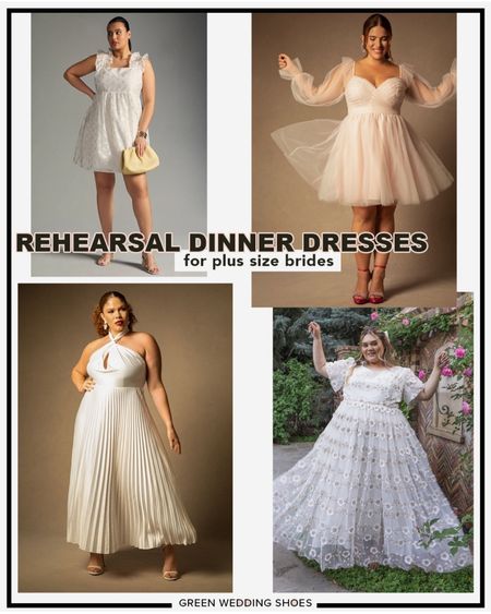 Rehearsal dinner dress options for plus size brides. 

#LTKwedding #LTKplussize