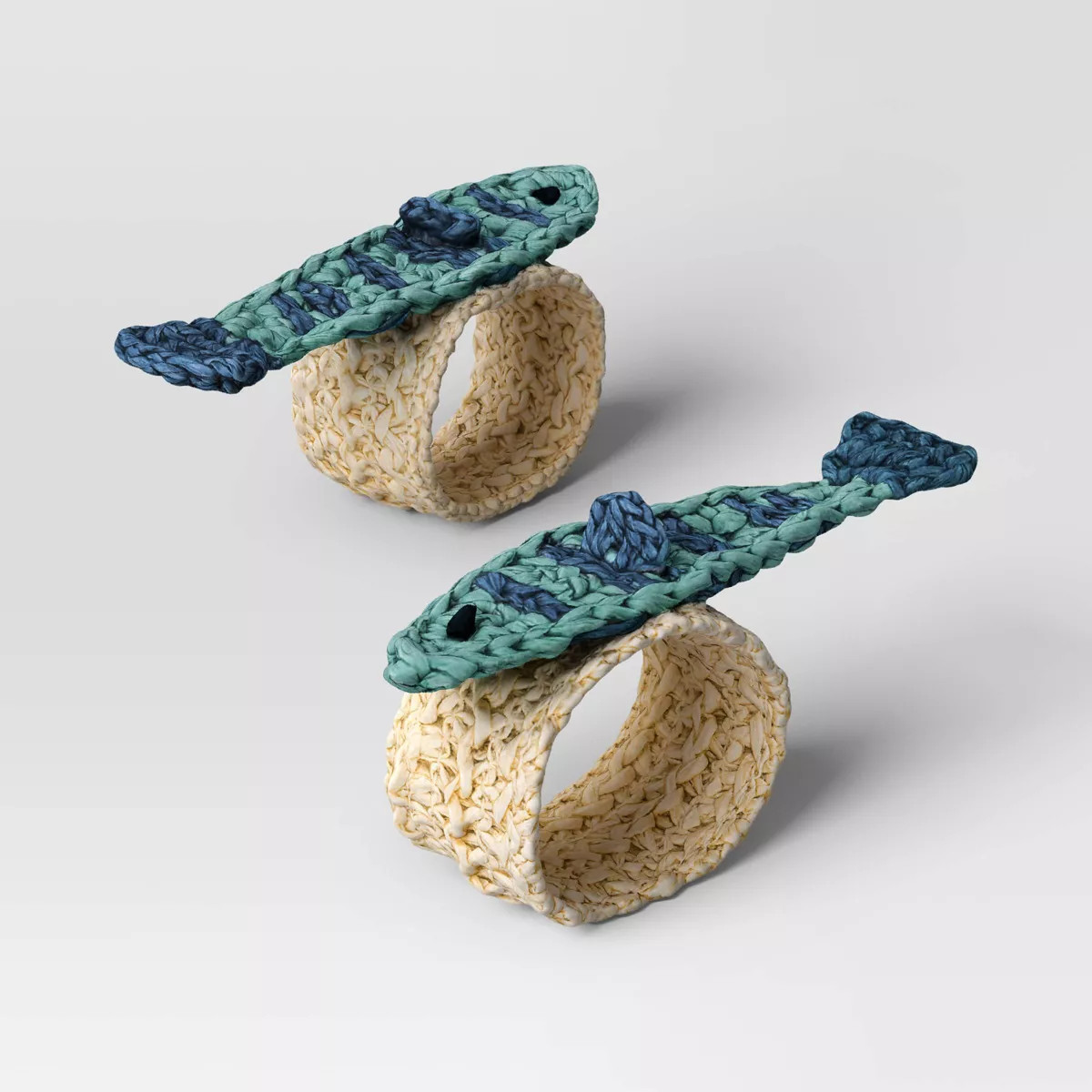 Coastal 2pk Fish Woven Napkin Ring - Threshold™ | Target