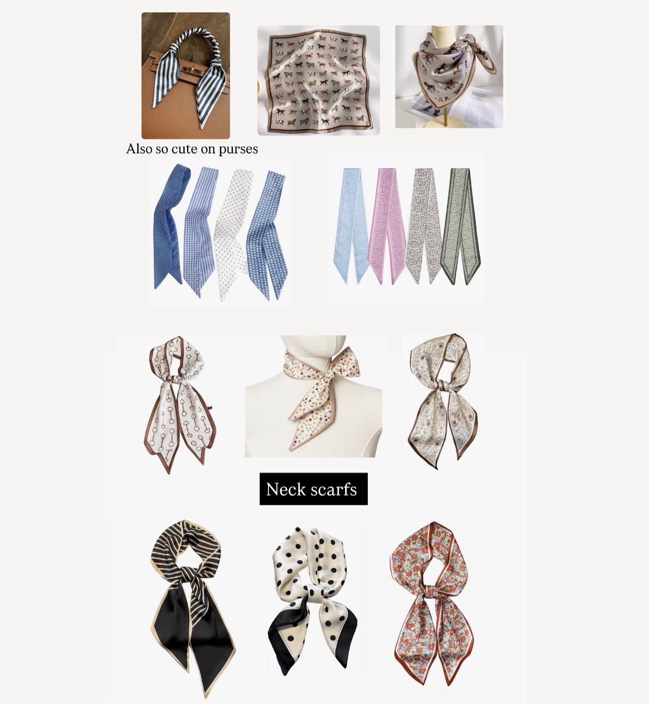 Neck scarfs - all off of Amazon 🤍