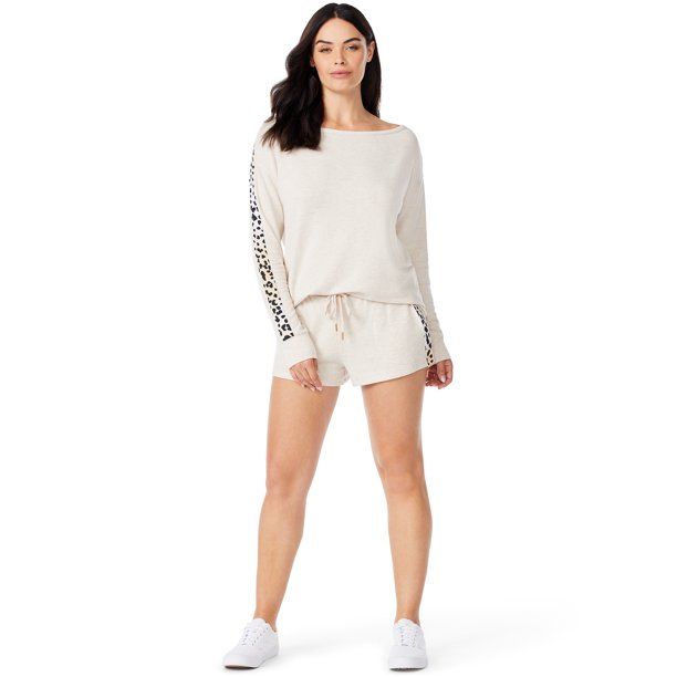 Sofia Intimates by Sofia Vergara Women's and Women's Plus Size Boatneck Top and Shorts Set | Walmart (US)
