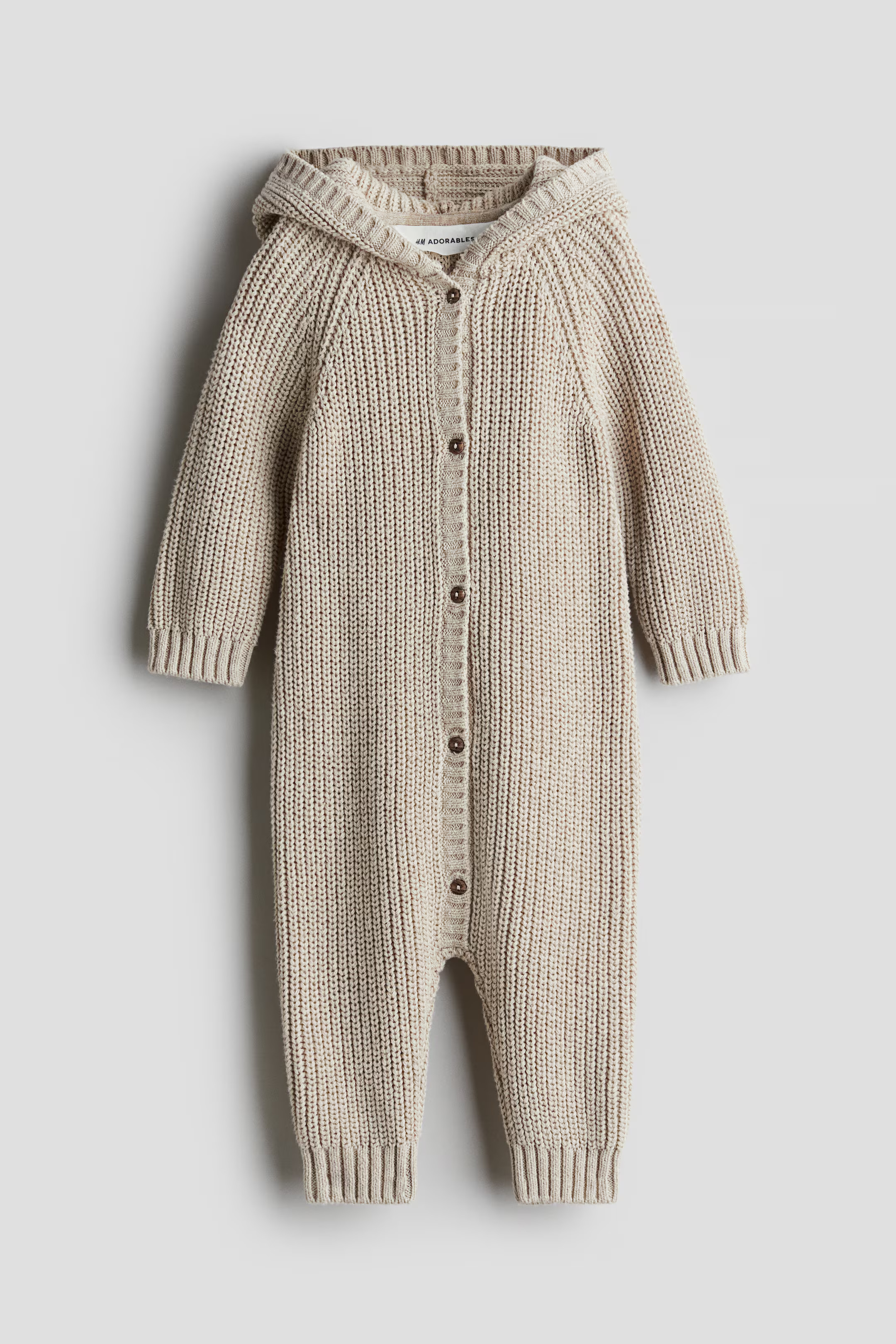 Cotton romper suit - Beige - Kids | H&M GB | H&M (UK, MY, IN, SG, PH, TW, HK)