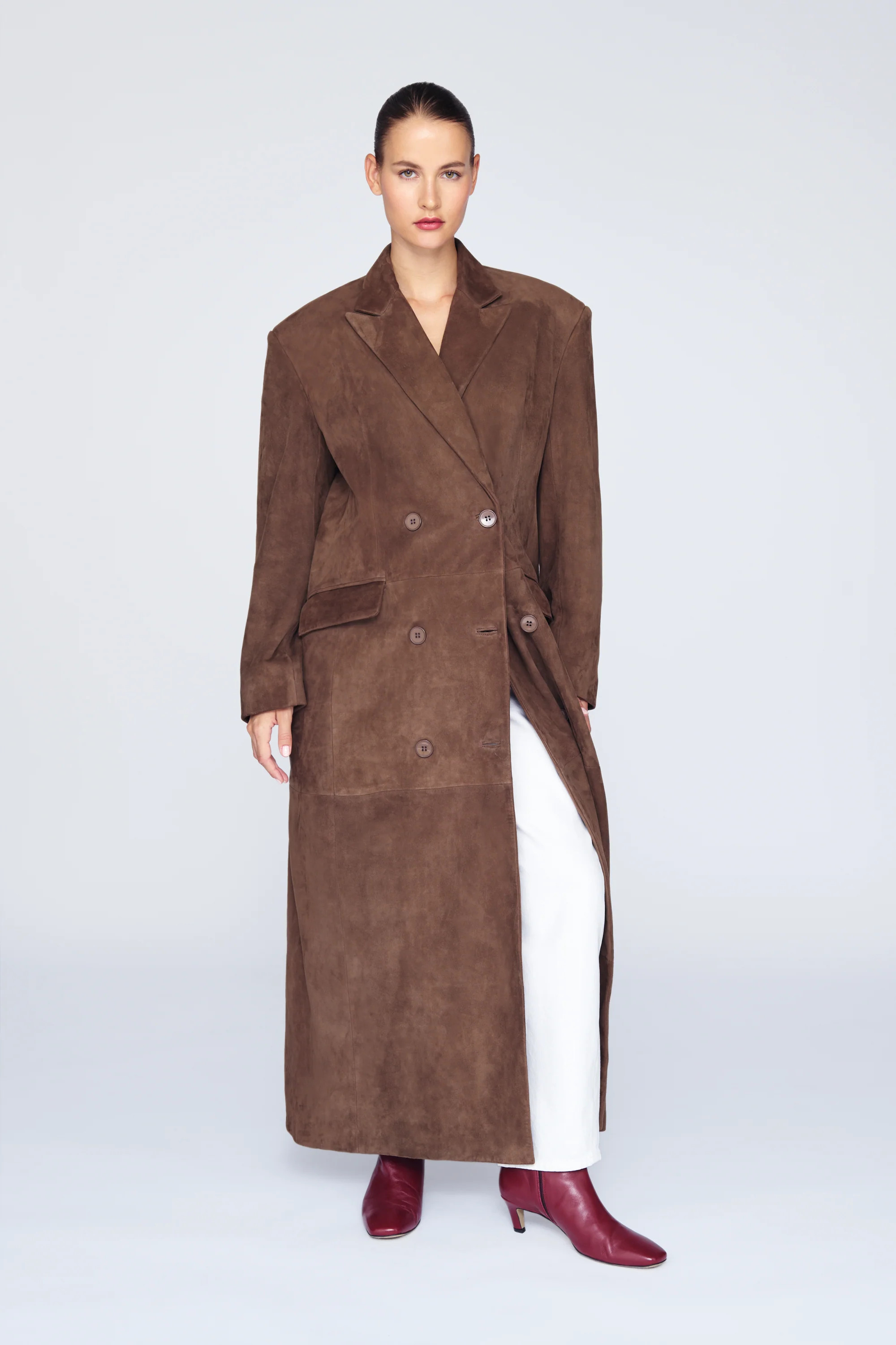 Aggie Suede Coat | DUCIE