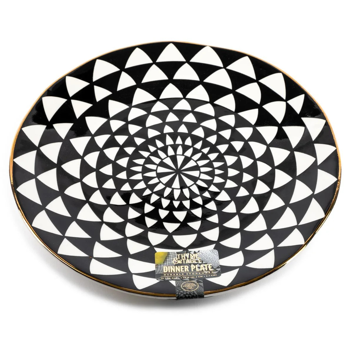 Thyme & Table Dinner Medallion, Black and White - Walmart.com | Walmart (US)