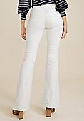 m jeans by maurices™ White High Rise Double Button Sculptress Flare Jean | Maurices