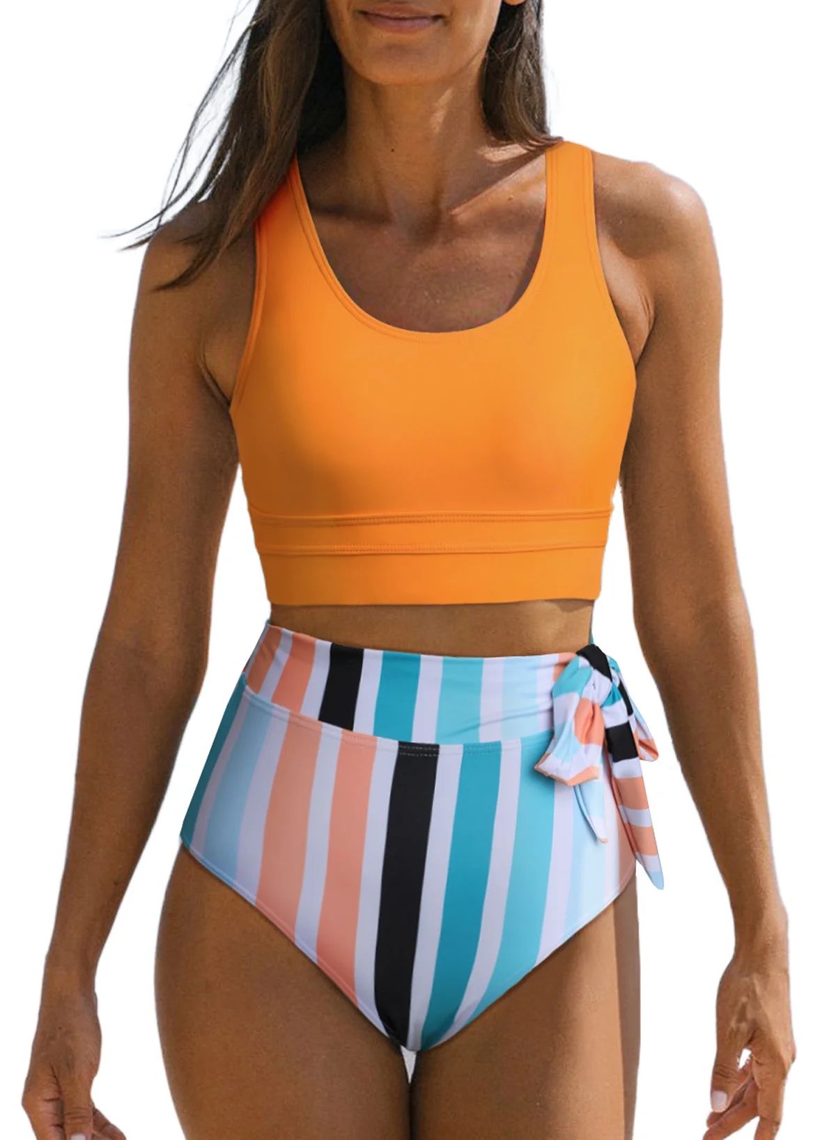 SHEWIN Women's Swimsuits 2 Piece Bikini Bathing Suits Set High Waisted Retro Floral Print Beach S... | Walmart (US)