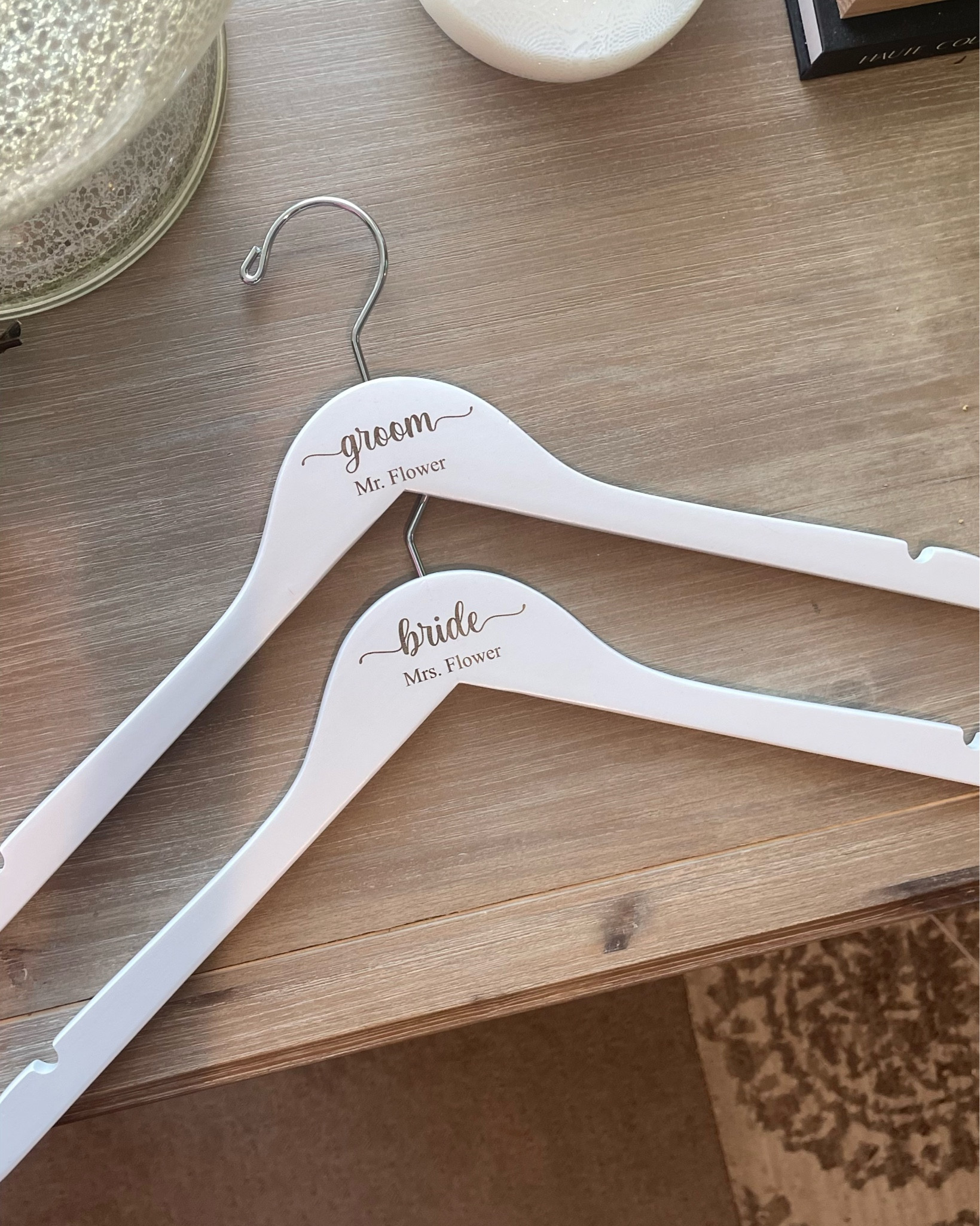 groom & bride hangers from Etsy! 

#LTKFindsUnder50 #LTKWedding #LTKParties