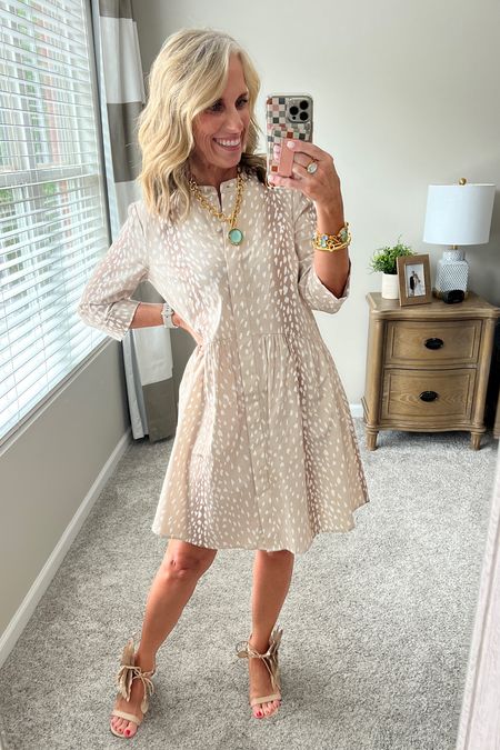 Who’s says neutrals are boring? 
Not me!!! 
Tuckernuck dress with fabulous Cecelia New York sandals and Julie Vos jewelry  

Use code COAST on shoes 

#LTKOver40 #LTKWorkwear #LTKStyleTip