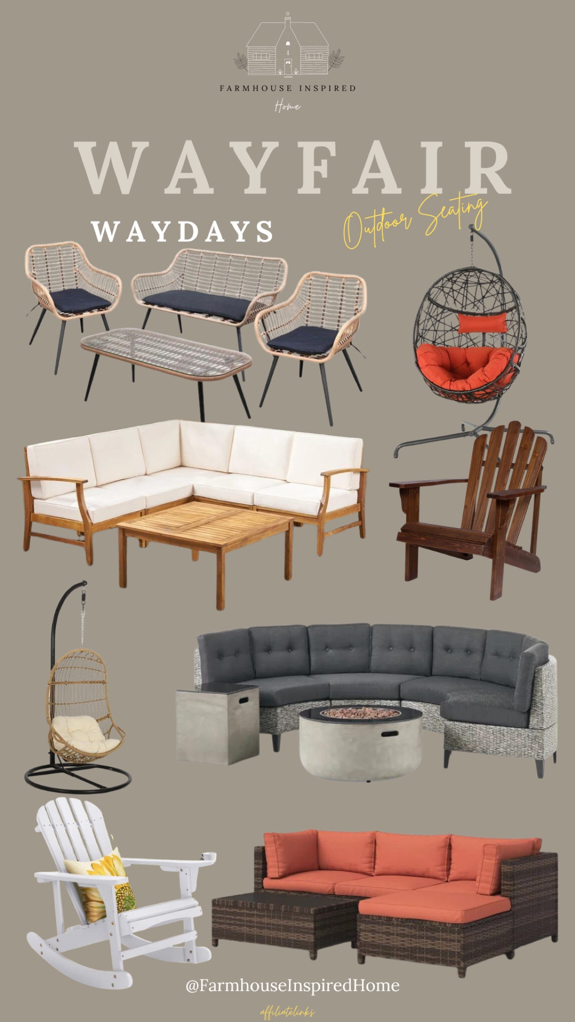 Enjoy the Colour and Joy of Spring with these outdoor seating favourites! Get comfy with family or entertain friends! 

Way-days starts soon. So take advantage of it!

#LTKSeasonal #LTKsalealert #LTKhome
