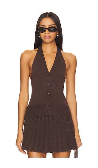 Milana Vest in Brown | Revolve Clothing (Global)