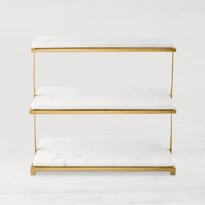 Marble & Brass 3-Tiered Stand | Williams-Sonoma