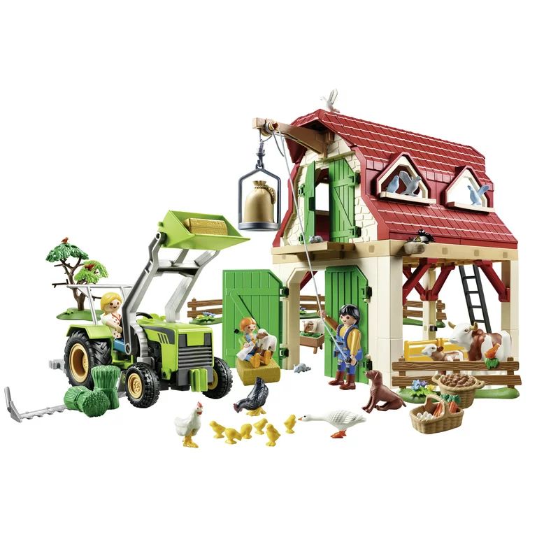 PLAYMOBIL Farm with Small Animals Action Figure Set, 204 Pieces - Walmart.com | Walmart (US)