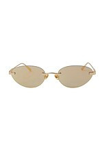 Elisa Johnson Trinity Sunglasses in Gold Mirror from Revolve.com | Revolve Clothing (Global)