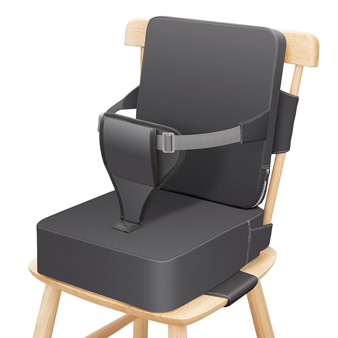 Toddler Booster Seat for Dining Table, Non-Slip Kitchen Chair Booster Seat with Backrest and Adju... | Amazon (US)