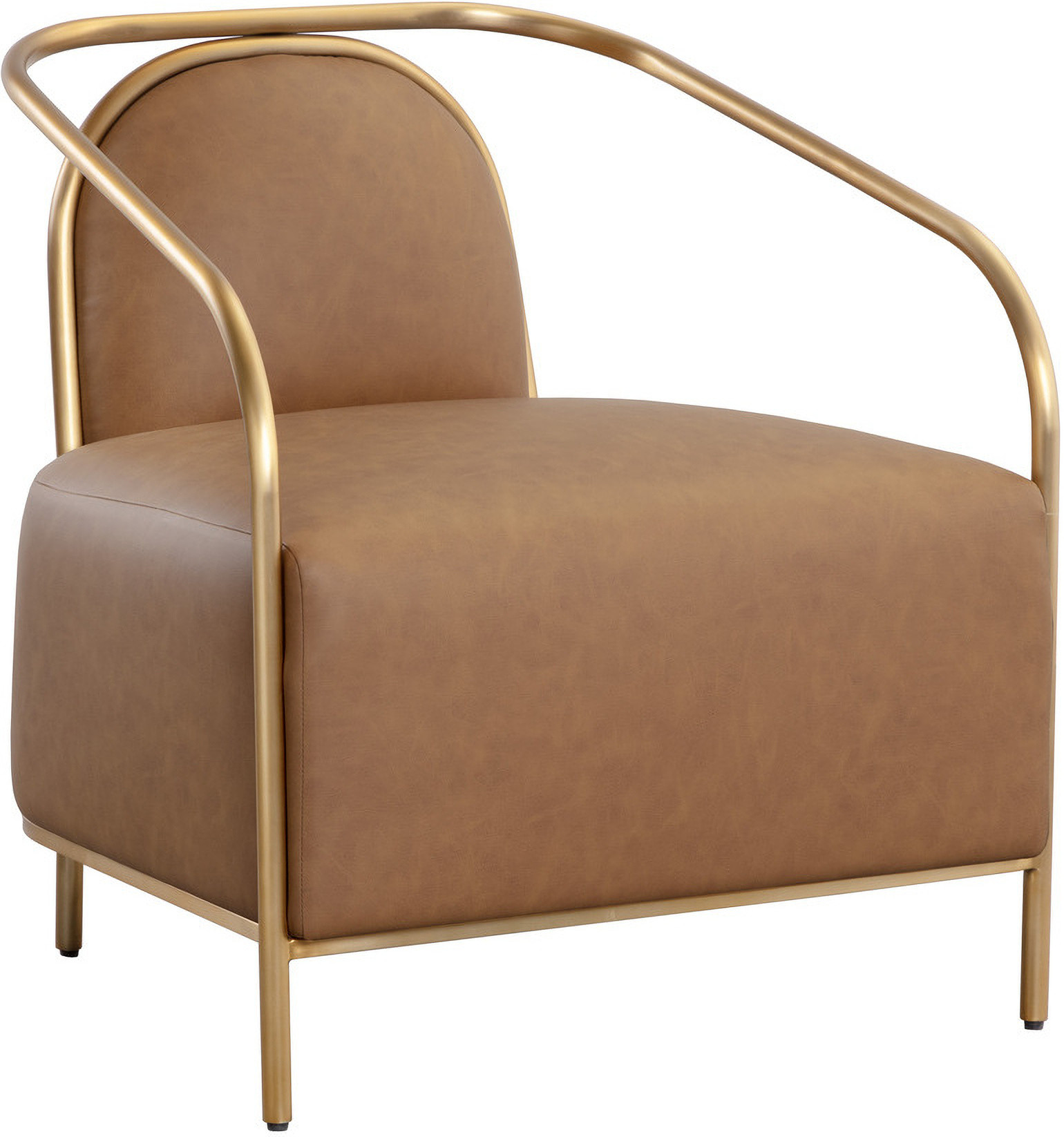 Cicero Lounge Chair In Milliken Cognac | 1stopbedrooms
