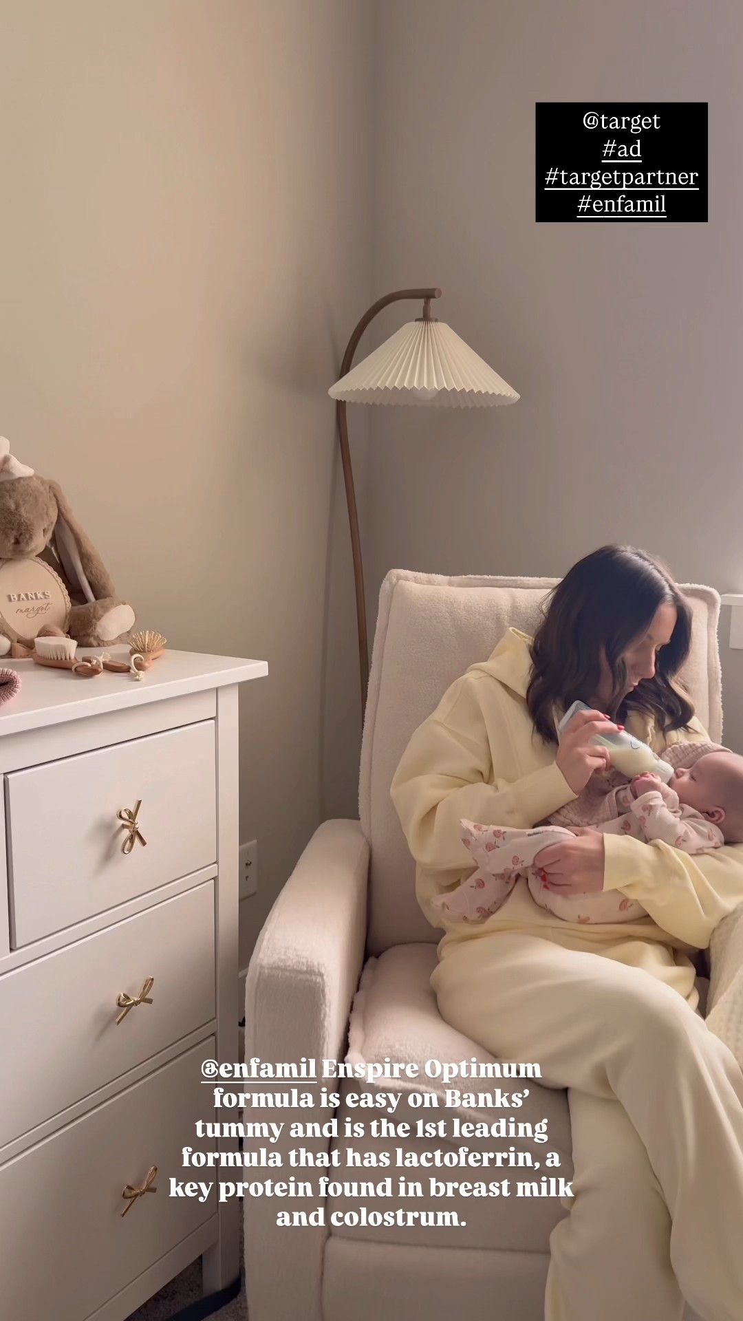 @enfamil Enspire Optimum formula is easy on Banks’ tummy and is the 1st leading formula that has lactoferrin, a key protein found in breast milk and colostrum. It’s available @target! #ad #targetpartner #enfamil 

#LTKBaby