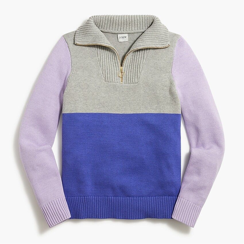 Wide-collar zip sweater | J.Crew Factory