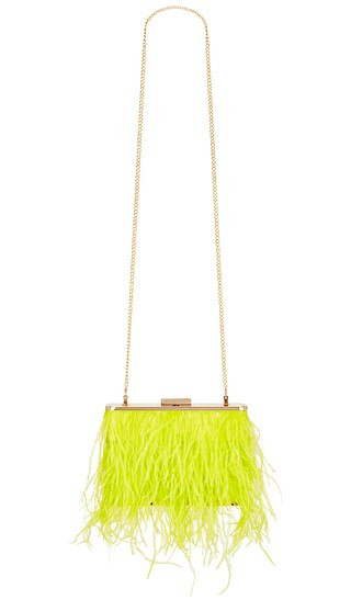 Estelle Feather Clutch in Chartreuse | Revolve Clothing (Global)