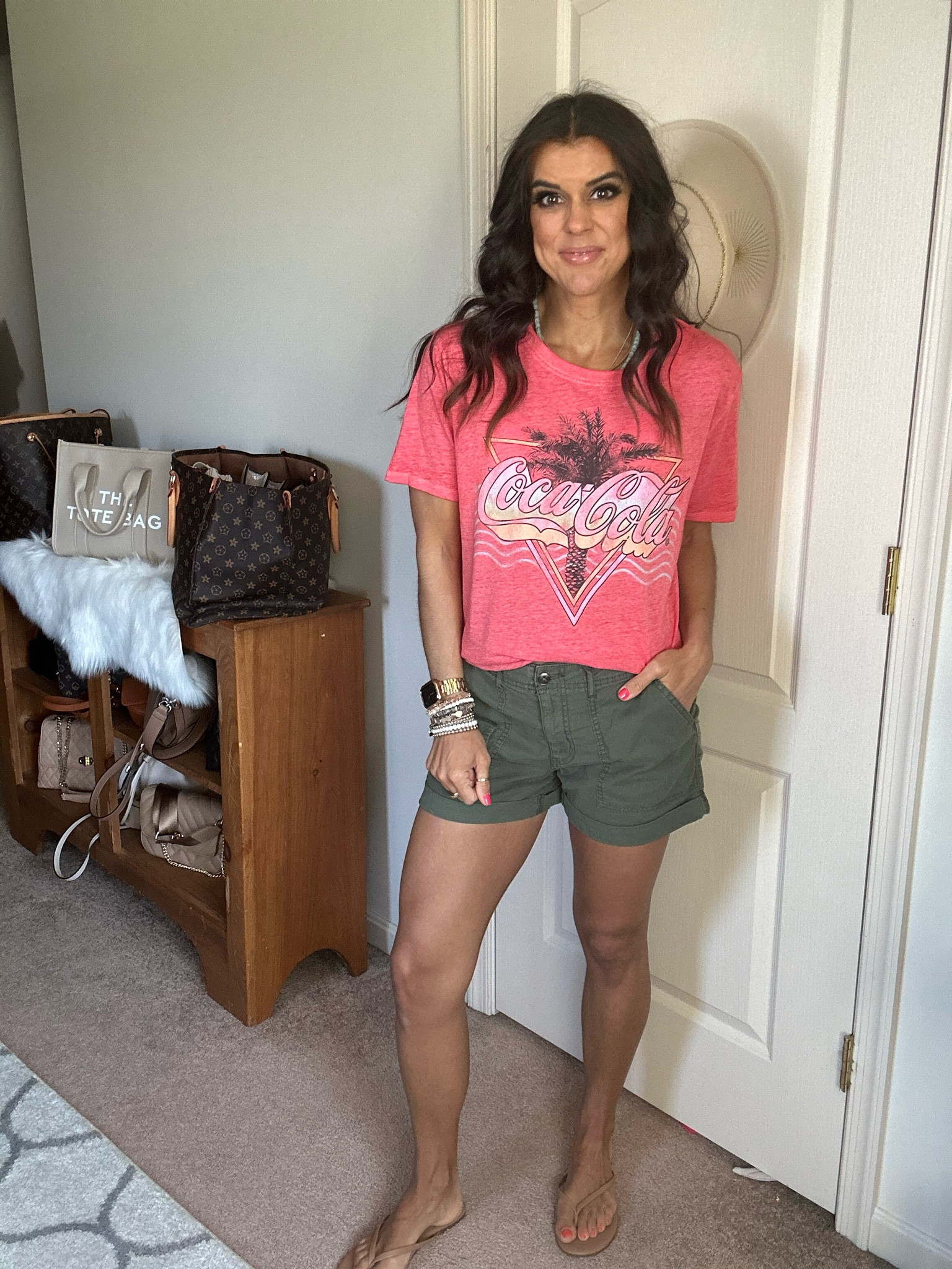 $16 Walmart cargo shorts! I’m in size 4. Size small in graphic tee 

#LTKsalealert #LTKfindsunder100 #LTKstyletip