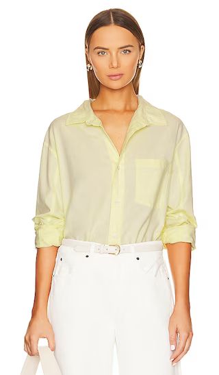 Kayla Shirt in Oxford Baby Yellow | Revolve Clothing (Global)