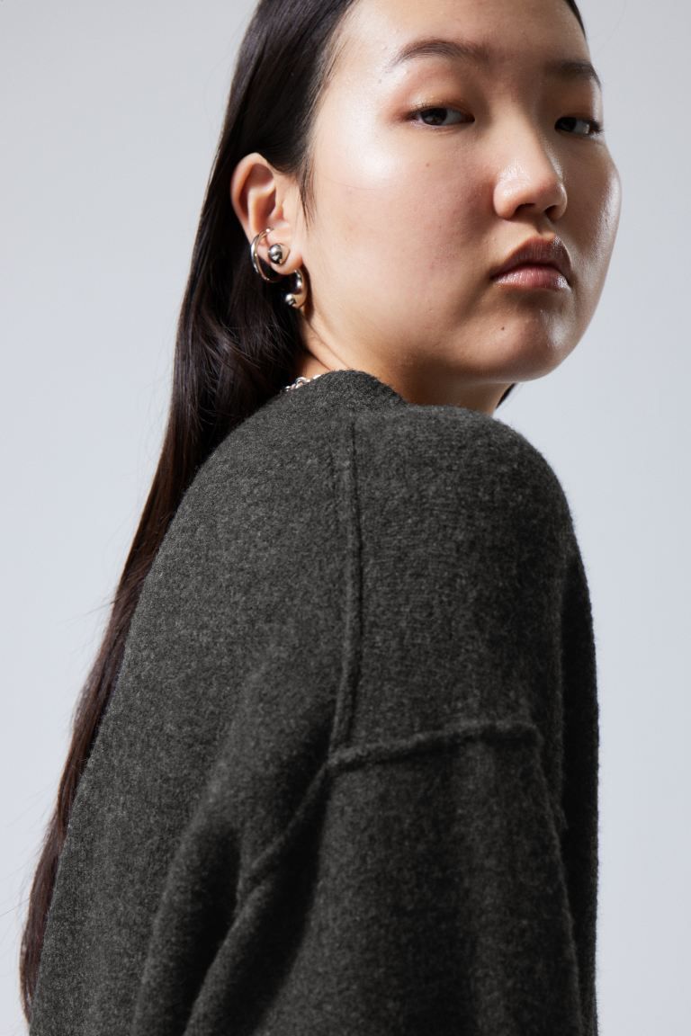 Annie Knit Sweater - Dark Grey - Ladies | H&M GB | H&M (UK, MY, IN, SG, PH, TW, HK)