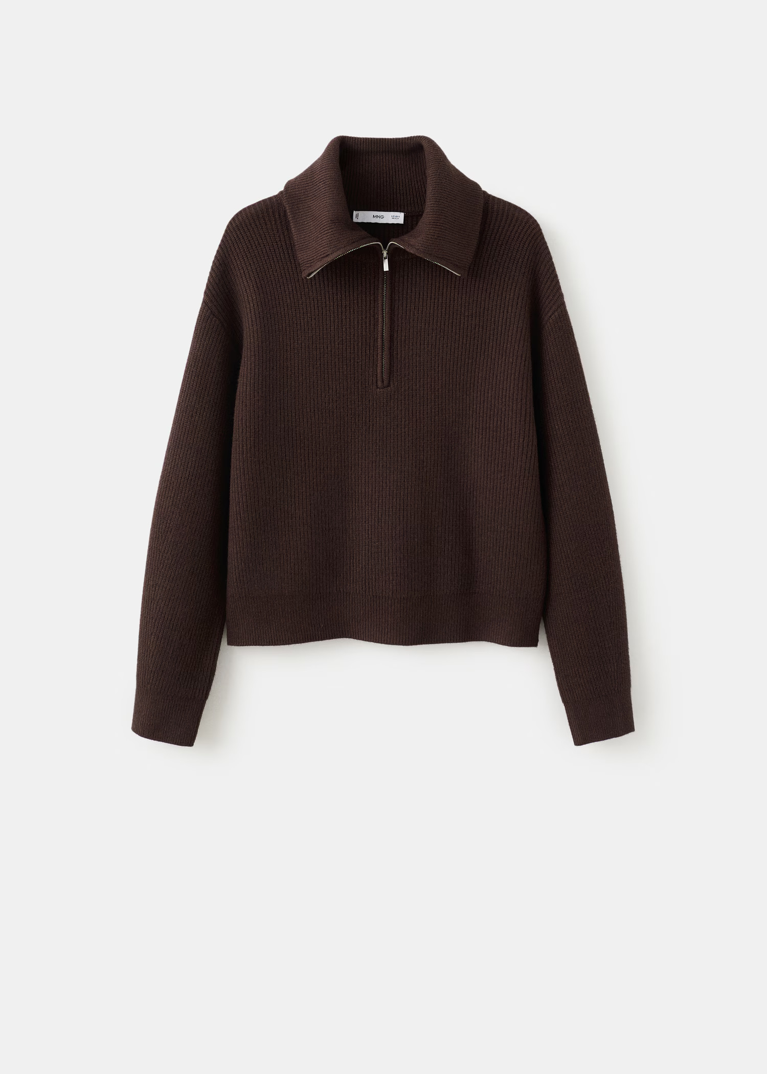 Sweater with contrasting zip collar | MANGO (UK)