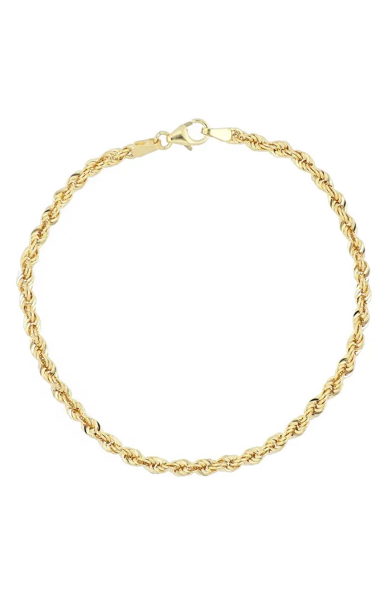 Bony Levy Men's 14K Gold Medium Rope Chain Bracelet | Nordstrom | Nordstrom