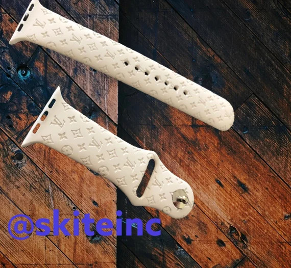 Custom Apple Watch band Personalized Laser Engraved sport silicone strap Sizes-S/M or M/L-38/40mm... | Etsy (US)