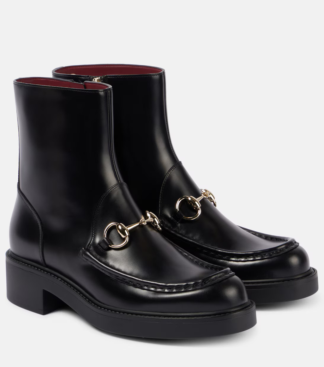 Horsebit leather ankle boots | Mytheresa (UK)