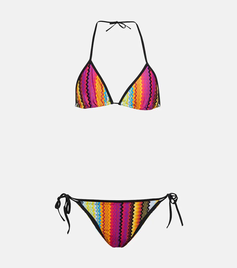 Zig-zag knit triangle bikini | Mytheresa (US/CA)