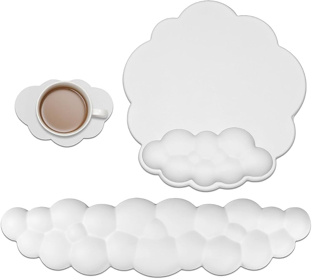 JIKIOU Cloud Mouse Pads, Exquisite Leather Mouse Pads Wrist Support, Comfortable Memory Foam Wris... | Amazon (US)