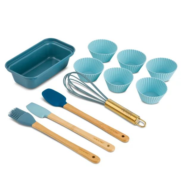 Thyme & Table Mini Kitchen Utensil Set with Whisk, Spatula, Mini Loaf Pan, Cupcake Liners, 11 Pie... | Walmart (US)