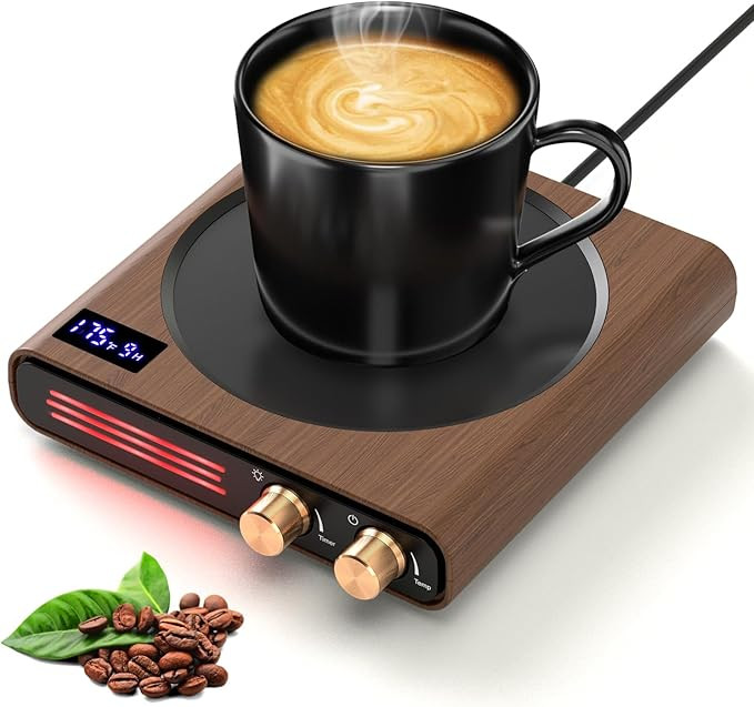 Mug Warmer, CEROBEAR 50W Coffee Cup Warmer for Desk with 9 Tempreture Settings, 1-9Hrs Auto Shut ... | Amazon (US)