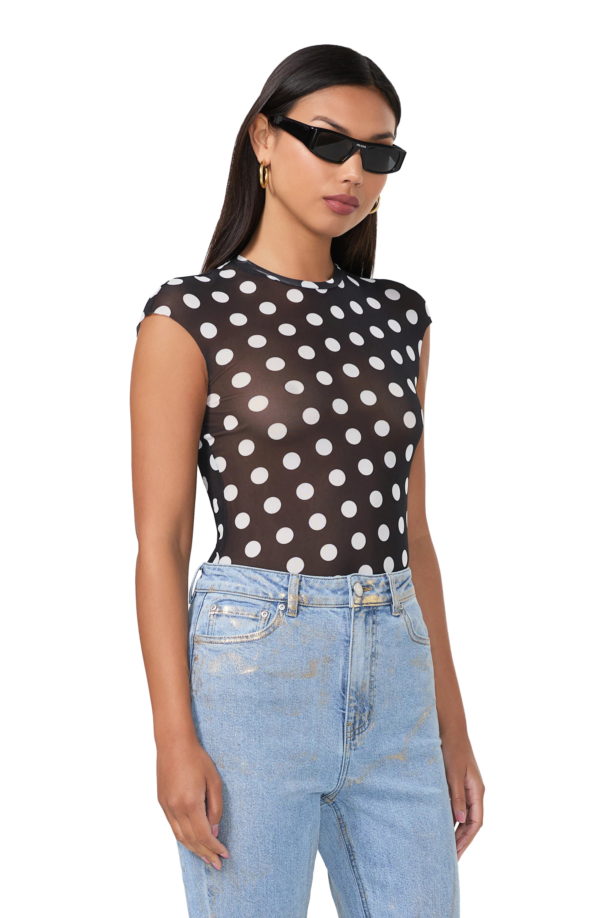 Nina Top - Diagonal Dot | ShopAFRM